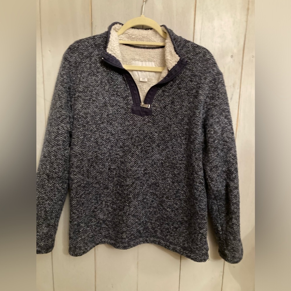 Orvis Men's Sherpa-Lined 1/4-Zip Pullover Grey Fleece‎ Sweatshirt/Jacket Size M